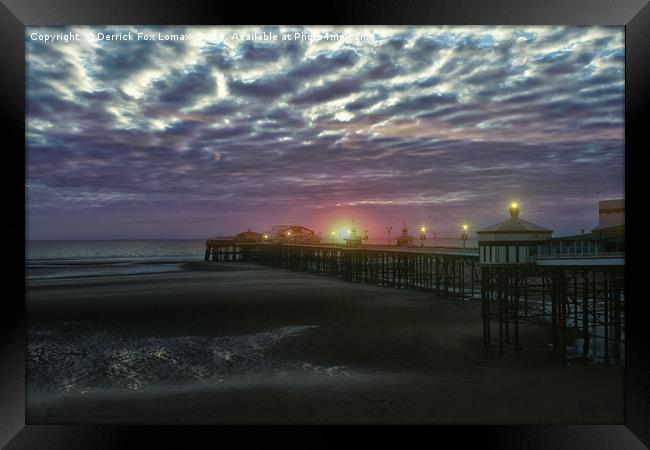 North Pier Blackpool Framed Print by Derrick Fox Lomax