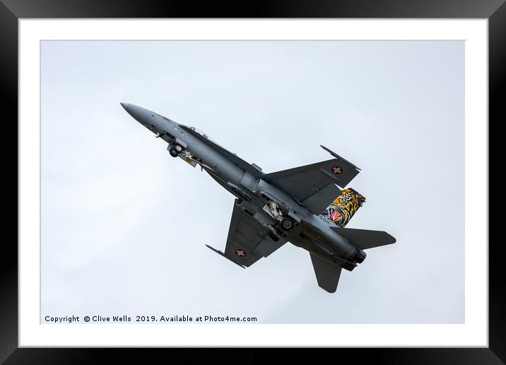 F/A-18C Hornet seen at RAF Fairford Framed Mounted Print by Clive Wells