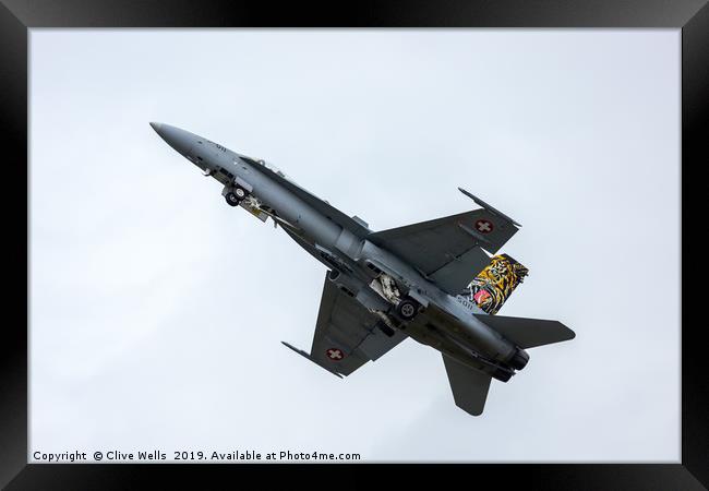 F/A-18C Hornet seen at RAF Fairford Framed Print by Clive Wells