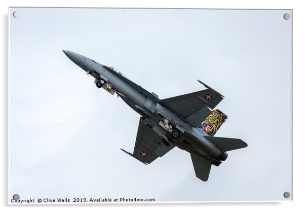 F/A-18C Hornet seen at RAF Fairford Acrylic by Clive Wells