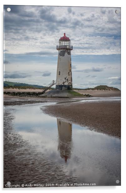 Talacre Lighthouse Acrylic by Andy Morley