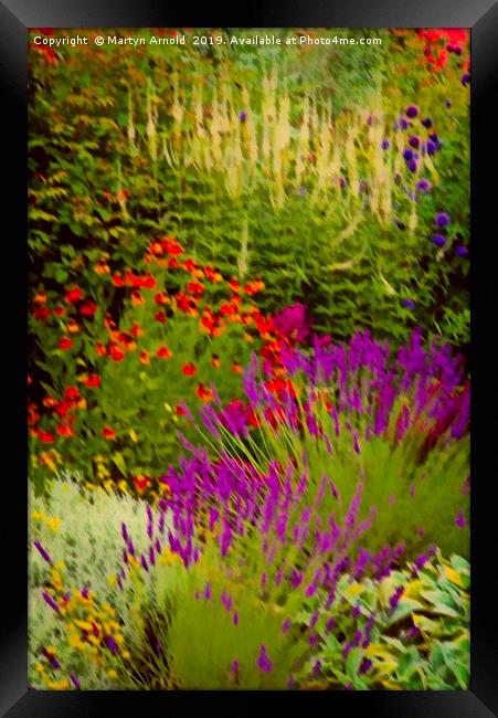 Artistic Summer Flower Border Framed Print by Martyn Arnold