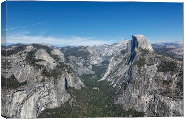 Half Dome from Glacier Point Canvas Print by Belinda Greb