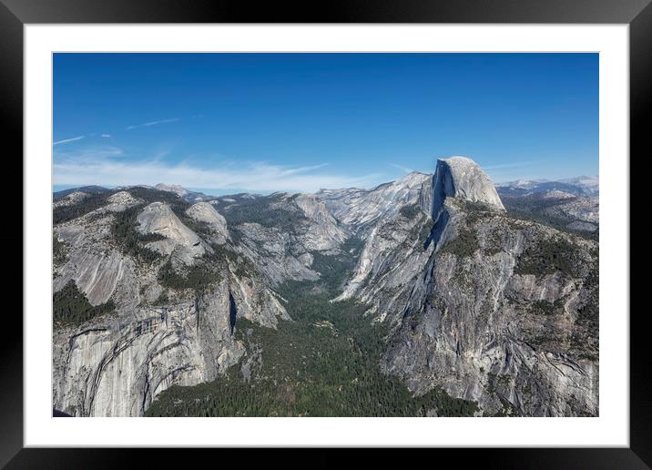 Half Dome from Glacier Point Framed Mounted Print by Belinda Greb