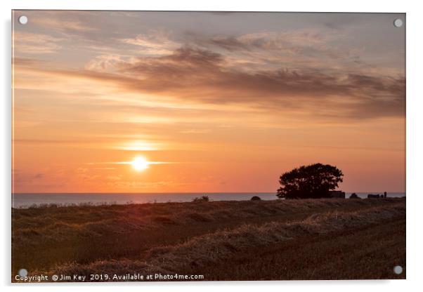 Sunrise Kelling Norfolk  Acrylic by Jim Key