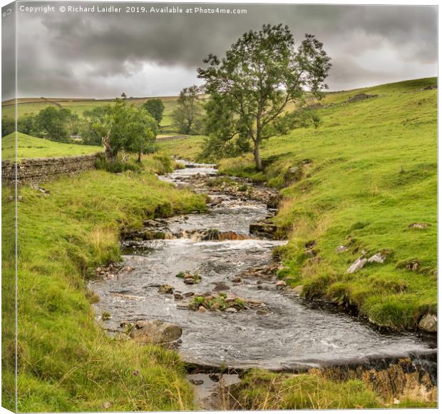 Ettersgill Beck Teesdale after a Wet Day 2 Canvas Print by Richard Laidler