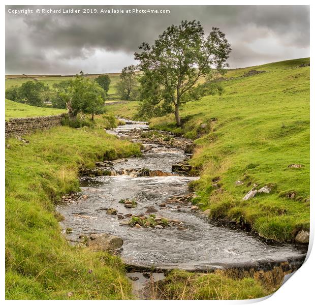 Ettersgill Beck Teesdale after a Wet Day 2 Print by Richard Laidler