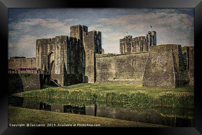 The Gatehouse At Caerphilly Castle Framed Print by Ian Lewis