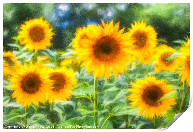 Art Of The Sunflower Turner Print by David Pyatt