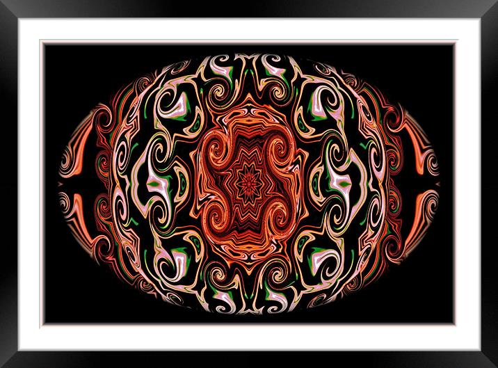 Oblong Abstract Framed Mounted Print by paulette hurley