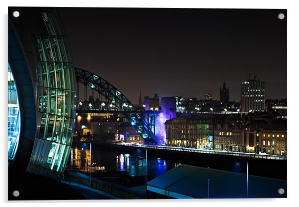 Newcastle upon Tyne - Skyline Acrylic by David Lewins (LRPS)