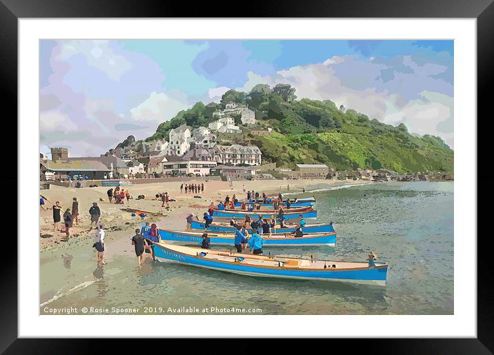 Round the island race at Looe in Cornwall Framed Mounted Print by Rosie Spooner