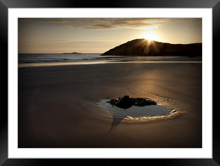 WHITESANDS SUNSET AND TIDAL POOL Framed Mounted Print by Anthony R Dudley (LRPS)