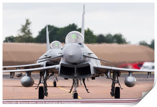 Royal Air Force Typhoon FGR.4 pair Print by Jason Wells