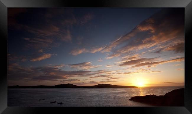 SUNSET OVER RAMSEY ISLAND Framed Print by Anthony R Dudley (LRPS)