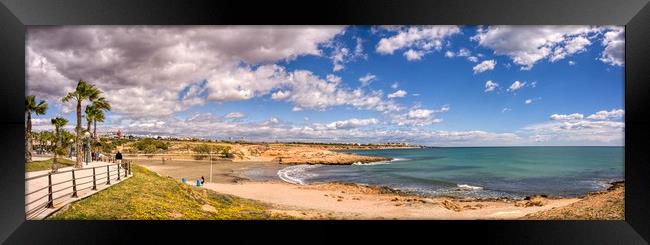Panoramic view from Cala Mosca Framed Print by Stuart Atton