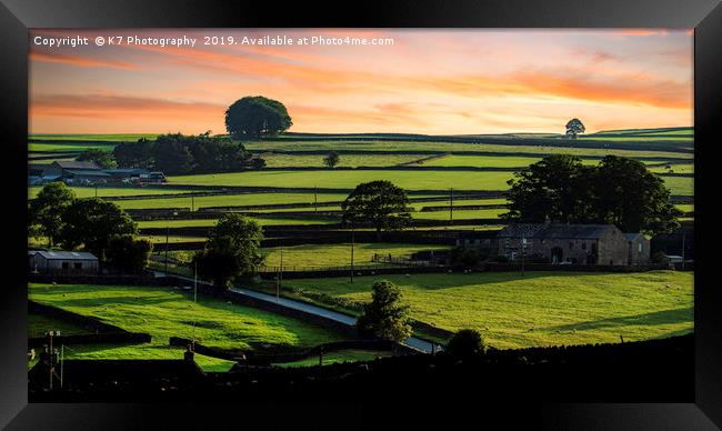 The Dry Stone Walls of Nidderdale Framed Print by K7 Photography