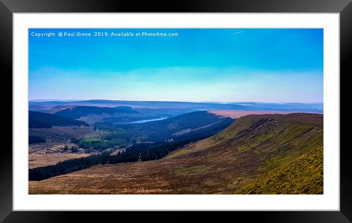 A View of the Brecon Beacons Framed Mounted Print by Paul Grove
