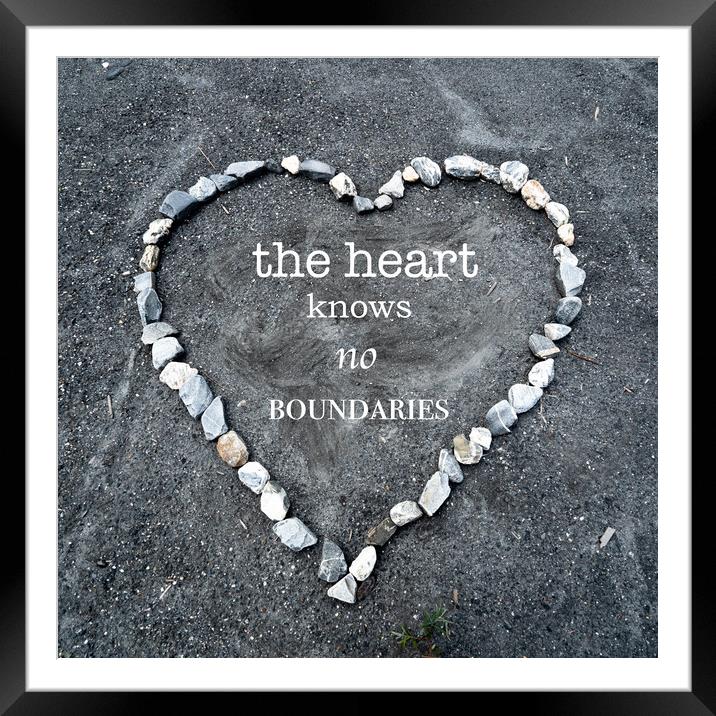 The Heart Knows No Boundaries Framed Mounted Print by DiFigiano Photography