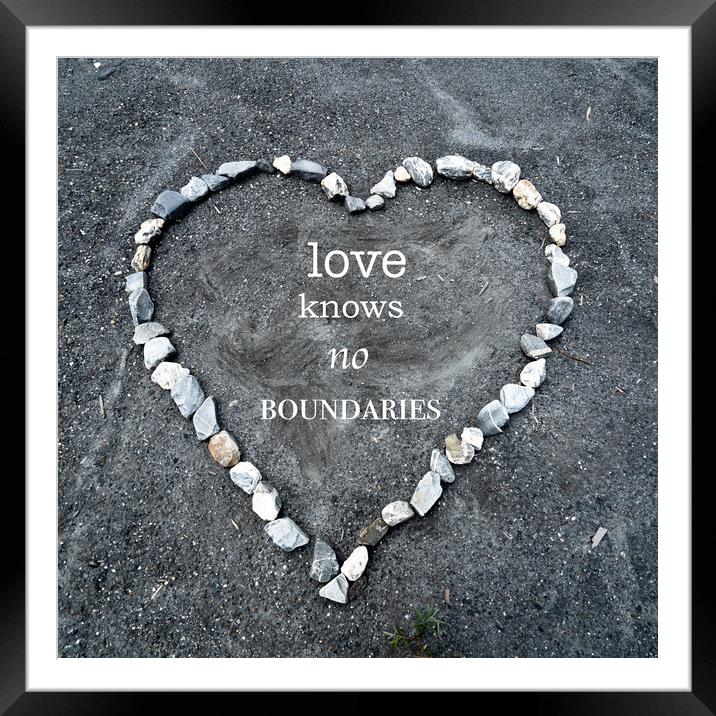 Love Knows No Boundaries Framed Mounted Print by DiFigiano Photography