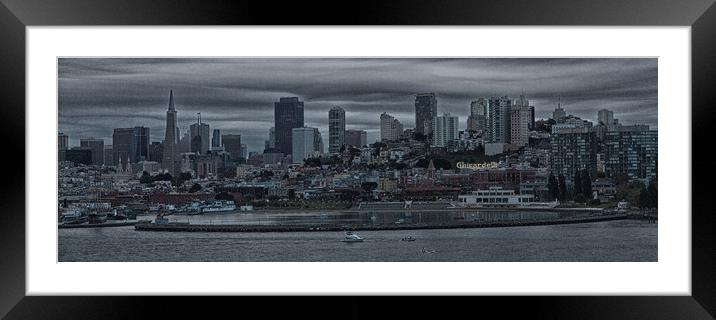 Grey San Francisco Day Framed Mounted Print by Darryl Brooks