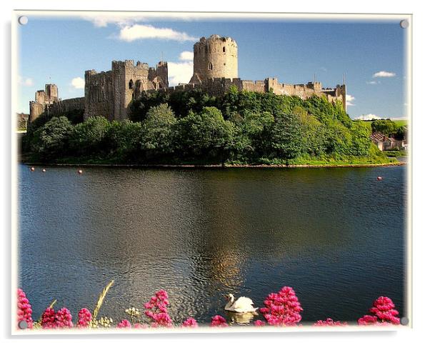 Pembroke Castle.Wales. Acrylic by paulette hurley