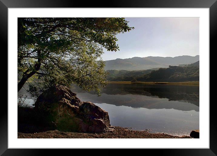 Mountain Lake Framed Mounted Print by Brian Beckett