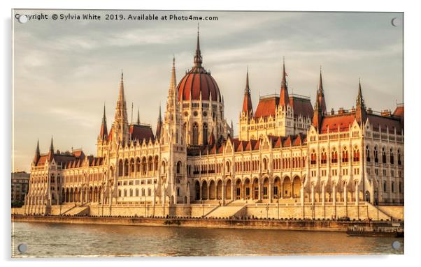 BUDAPEST PARLIAMENT BUILDING  Acrylic by Sylvia White