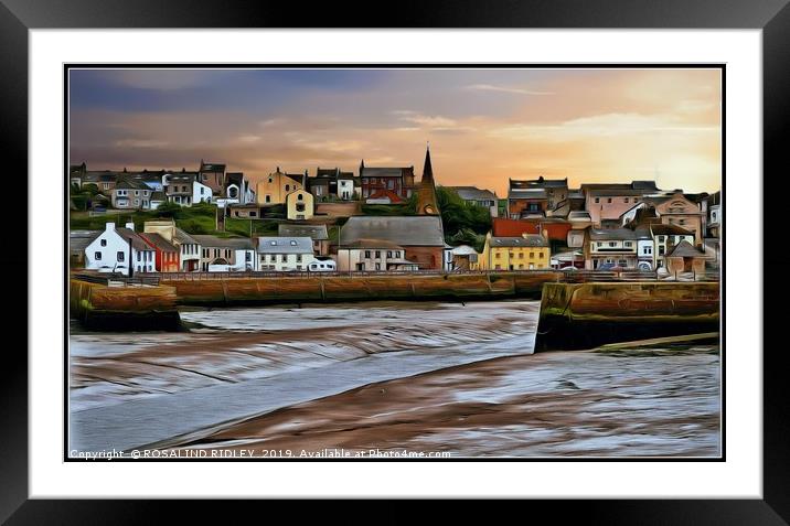 "Tide's out at Maryport" Framed Mounted Print by ROS RIDLEY