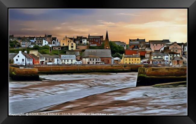 "Tide's out at Maryport" Framed Print by ROS RIDLEY