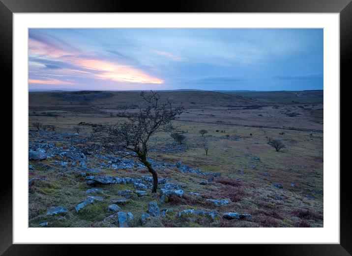 Bodmin Moor Sunset Framed Mounted Print by CHRIS BARNARD