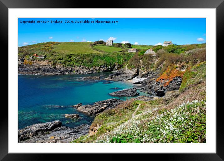 prussia cove cornwall Framed Mounted Print by Kevin Britland