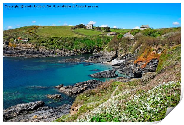 prussia cove cornwall Print by Kevin Britland