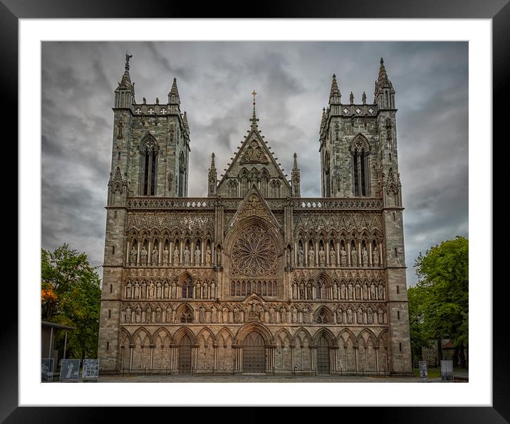 Trondheim Nidaros Cathedral Front Framed Mounted Print by Antony McAulay