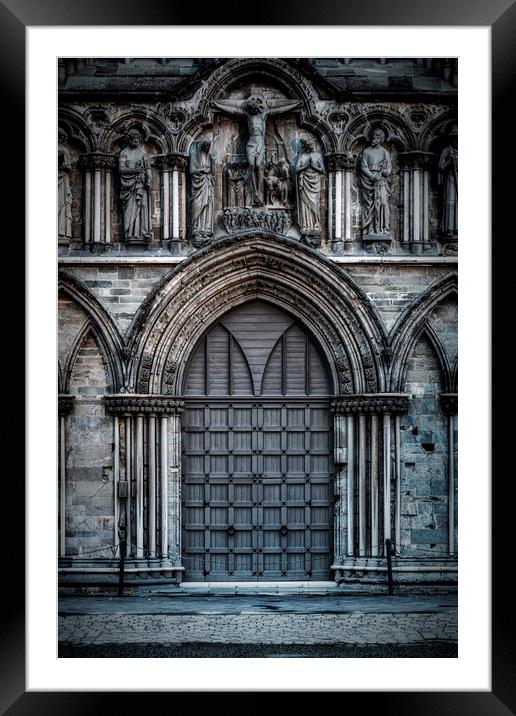 Trondheim Nidaros Cathedral Main Doorway Framed Mounted Print by Antony McAulay