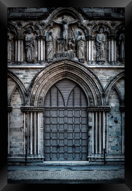 Trondheim Nidaros Cathedral Main Doorway Framed Print by Antony McAulay