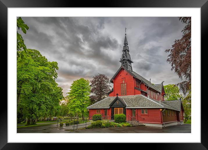 Trondheim Tilfredshet Chapel Framed Mounted Print by Antony McAulay