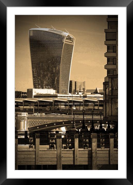 20 Fenchurch Street Walkie-Talkie Building London Framed Mounted Print by Andy Evans Photos