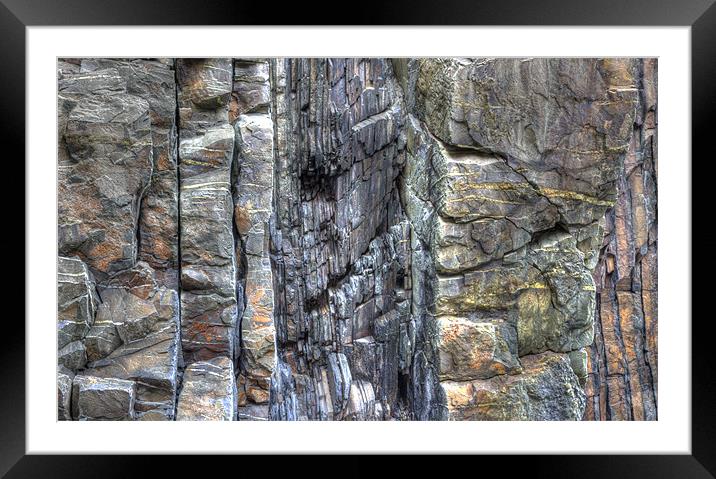 Textures of Rock Framed Mounted Print by Mike Gorton