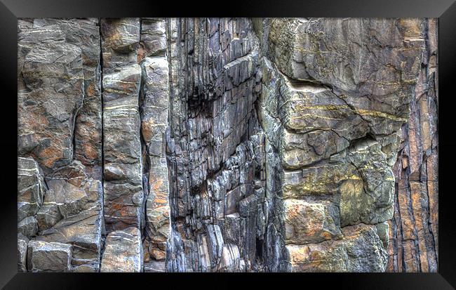 Textures of Rock Framed Print by Mike Gorton