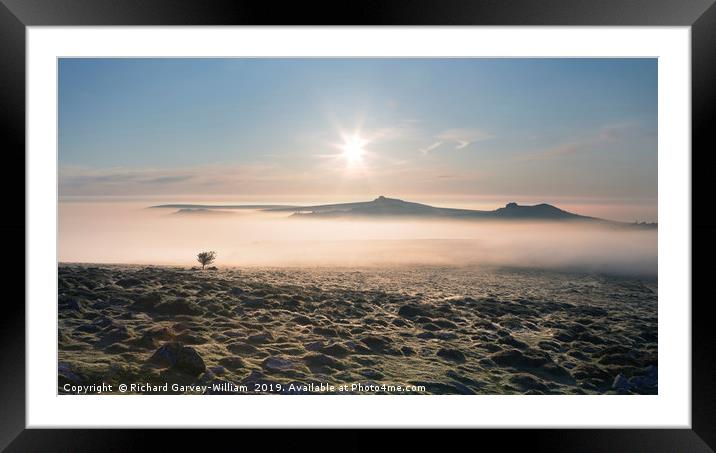 View from Top Tor to Haytor at Sunrise Framed Mounted Print by Richard GarveyWilliams
