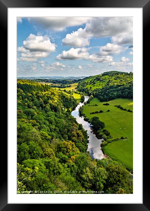 The Wye Valley Framed Mounted Print by Ian Lewis