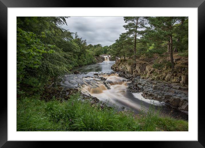Low Force Waterfalls Framed Mounted Print by mark james