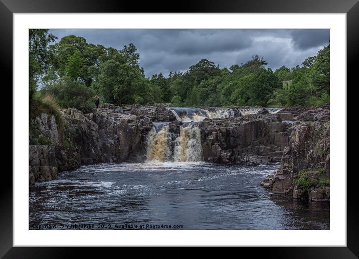 Low Force Waterfalls Framed Mounted Print by mark james