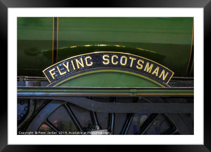 Nameplate of Ex LNER class A3 express passenger st Framed Mounted Print by Peter Jordan