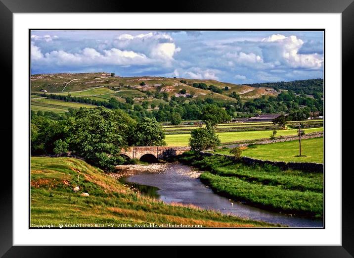 "Bridge over the Skirfare" Framed Mounted Print by ROS RIDLEY