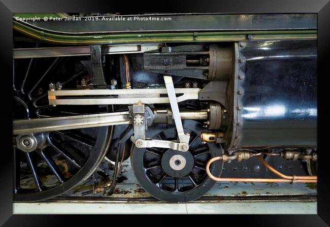 Valve gear of Ex LNER class A3 express passenger s Framed Print by Peter Jordan