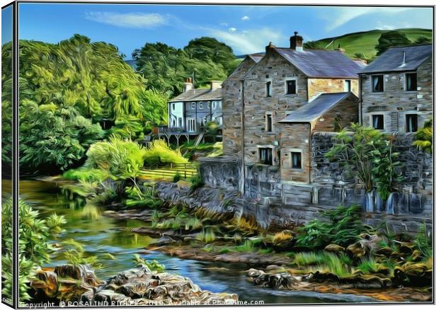 "Windy day at Grassington" Canvas Print by ROS RIDLEY
