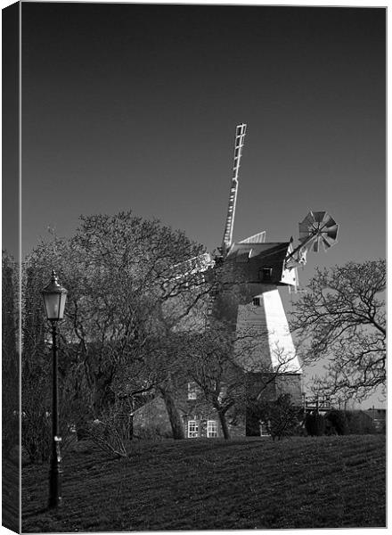 Windmill Baker Street  Orsett Thurrock Essex BW Canvas Print by David French