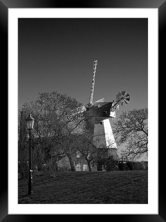 Windmill Baker Street  Orsett Thurrock Essex BW Framed Mounted Print by David French